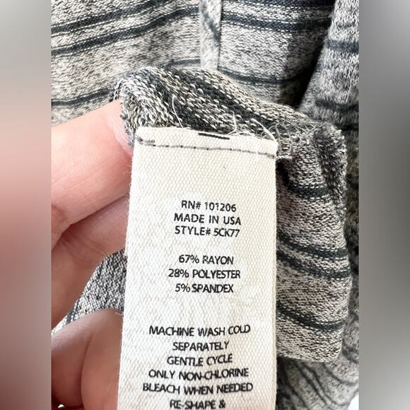 Soft Surroundings Curl Up Topper Striped Cardigan open cocoon cardigan fall cozy - Picture 4 of 6